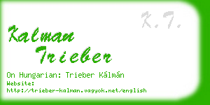 kalman trieber business card